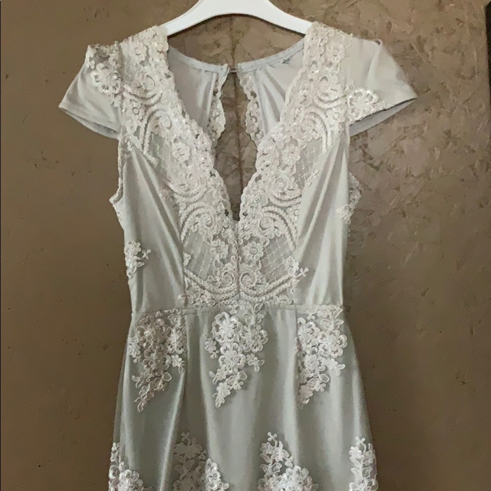 Gray lace dress
